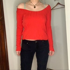 H&M Red Knit Top